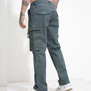 Pantalones Cargo para Hombre, Modernos, de Peso Medio, Corte Ajustado y Relajado, Cómodos, Casuales, Mezcla de Algodón y Lona, Ecológicos e Impermeables - Product Image 4