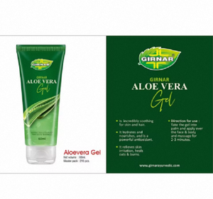 Gel d'aloe vera à base de plantes pour la peau et les cheveux Girnar, gel d'aloe vera apaisant pour la peau de qualité supérieure - Product Image 3
