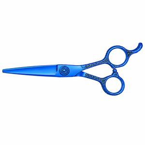 Ciseaux de coiffure professionnels en or de 6 pouces, ciseaux de barbier, acier inoxydable japonais 440C, motif sculpté, manche floral - Product Image 6