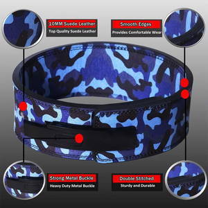 Ceinture de musculation en cuir véritable avec boucle à levier animée, accessoires de gym, ceinture de compression pour entraînement, logo personnalisé, fitness - Product Image 6