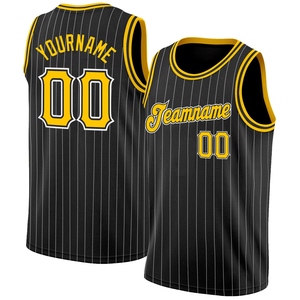 Wholesale Direct OMMIZ INDUSTRY Top Quality Custom Blue <b>Gold</b>-White Authentic Throwback Basketball Jersey - Product Image 2