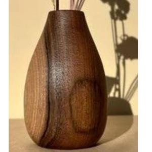 Jarrón de Madera de Diseño Elegante, Artesanía en Madera, Atractivo Jarrón Redondo para Flores, Decoración, Regalos, Jarrón de Madera de Alta Calidad - Product Image 1