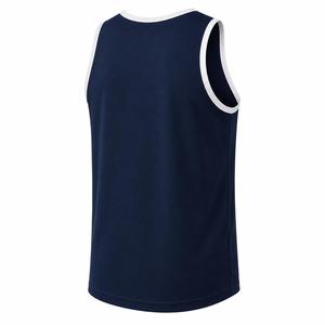 <b>Top</b> Trending Men's <b>Navy</b> Blue O-Neck Sleeveless Tank <b>Top</b> Solid Color Knitted Breathable Polyester Eco-Friendly Quick Dry Sporty - Product Image 4