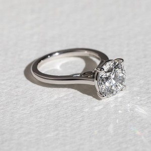 Elegant VVS Diam Lab Grown Diamond E Color Minimalist <b>Infinity</b> Design 925 Silver Solitaire Engagement Wedding Fine Jewelry Gift - Product Image 3