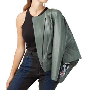 Chaquetas de Cuero Genuino para Mujer, Hechas en Pakistán, Nuevo Estilo de Moda, Transpirables, con Cierre - Product Image 6