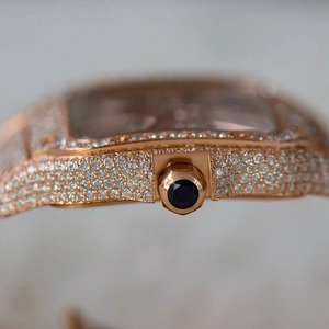 Montre automatique BOJ CATie.R006 squelette en alliage de verre et acier inoxydable, entièrement sertie de diamants VVS et de moissanite, mouvement automatique, 41MM - Product Image 5