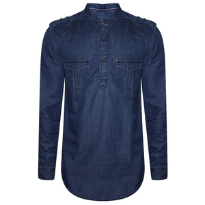 Wholesale High Quality Long Sleeve Woven <b>Men's</b> Shirts <b>Men's</b> Denim Shirts Denim <b>Jeans</b> Dress Shirts for <b>Men</b> - Product Image 5