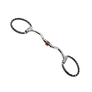 Mors de cheval en acier inoxydable avec joint à rouleaux en cuivre, mors de bridon équestre, mors de cheval avec cuivre - Product Image 5