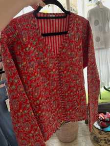 Veste matelassée pour femme, respirante, réversible, hiver, broderie florale, coton, col en V, manches longues, col mandarin, longueur courte - Product Image 4