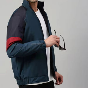Chaqueta Bomber Tejida con Revestimiento para Hombre, Estilo Urbano con Logotipo Frontal, Cuello Alto, Venta al Por Mayor, Servicios OEM de Alta Calidad para Adultos - Product Image 2