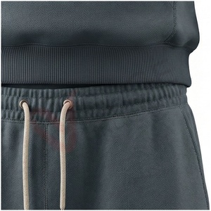 Conjunto Deportivo con Capucha para Hombre, Color Gris, Manga Larga, Color Sólido, Transpirable, Informal, para Otoño, Corte Regular, con Bolsillos con Cordón - Product Image 5