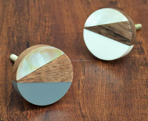 Luxury Design Resin Drawer Door Cabinet Knobs & Pull Handle <b>Glass</b> <b>Cloche</b> Wood and Resin Pull and Knobs By Falak World Export - Product Image 1