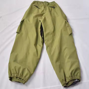 Men's Olive Green <b>Harem</b> Pants Elastic Waist Multiple Pockets Casual Style Breathable Midweight Fabric Spring Wear - Product Image 3