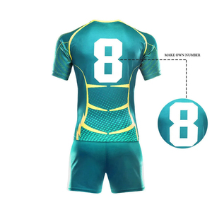 Uniforme de rugby pour hommes OEM, sublimé, col en V, anti-transpiration, antibactérien, séchage rapide, sans manches, sangle élastique, sports d'équipe - Product Image 6