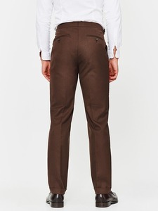 Pantalon de costume formel pour homme en toile, taille mi-haute, style Old Money, coupe ample et large, vintage, décontracté, pour le travail et le bureau - Product Image 2