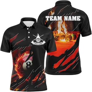 Maillot de billard personnalisé pour homme, sublimation imprimée, séchage rapide, respirant, grandes tailles, Spandex/Polyester - Product Image 6