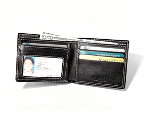 [In Stock] [Retail Price] Castello Men's Bi-fold <b>RFID</b> <b>Wallet</b> Genuine Cowhide Vegetable Tanned Leather Black Brown - Product Image 6