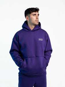 ONETEN APPAREL Sudadera con Capucha Morada para Hombre, Talla Grande, con Logotipo de Letras - Product Image 1
