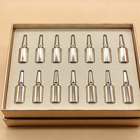 Boîte d'emballage rigide personnalisable en carton gris de luxe pour produits de soin de la peau, y compris pour flacons, ampoules et sérums, destinée à la beauté médicale.
