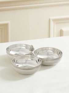 Bol de service royal en acier inoxydable poli doré pour table de réception de mariage, avec design écologique et finition artisanale haut de gamme - Product Image 6