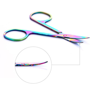 Ciseaux à ongles en acier inoxydable, coupe-bordures d'ongles droit, coupe-autocollants pour ongles, outil pour sourcils, ciseaux de manucure - Product Image 6