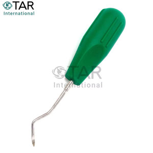 Instrument chirurgical H2 gauche avec poignée verte en acier inoxydable allemand, instruments dentaires, élévateur Heidbrink pour pointe radiculaire dentaire - Product Image 2