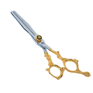 กรรไกรตัดผม BISONS คุณภาพสูง รุ่น Golden Dragon ขนาด 6 นิ้ว – กรรไกรตัดผมมืออาชีพ ทำจากสแตนเลส คมกริบ ใช้ในร้านเสริมสวย - Product Image 2