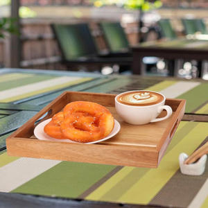 ถาดไม้สำหรับเสิร์ฟอาหารและอาหารกลางวัน เหมาะสำหรับใช้ในบ้าน โรงแรม และงานแต่งงาน - Product Image 3