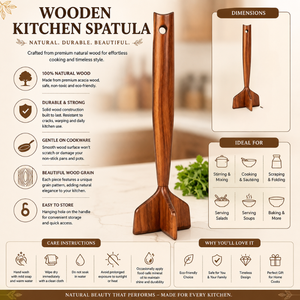 Hachoir à viande en bois d'acacia |   Éminceur à viande à 3 lames en bois, ustensile de cuisine à prise facile pour mélanger et écraser la viande - Product Image 5