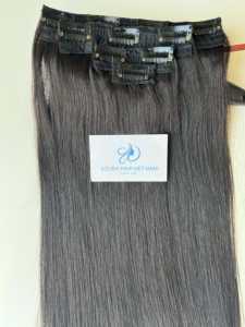 Clip invisible PU vietnamien brut dans les extensions de cheveux 100% cuticule alignée os de cheveux humains droit sans couture Clip dans les cheveux - Product Image 5