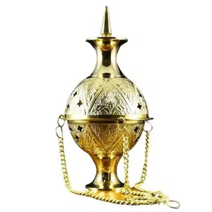 <b>Silver</b> Finish New Attractive Premium Religious Incense <b>Burner</b> for Bakhoor Arabic Design Durable Handmade Eco-Friendly Holder - Product Image 2