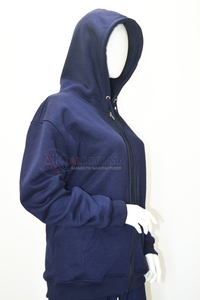 <b>Navy</b> Blue Women's 100% Cotton Fleece Acid Wash Hooded Top Casual Sweatshirt Long Sleeve Pullover Hoodie Warm Winter Custom - Product Image 3
