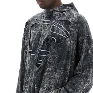 Sudadera con Capucha de Alta Calidad para Hombre, Lavado Ácido, Diseño 3D Desgastado, Impresión en Relieve y Bordado Personalizado - Product Image 5