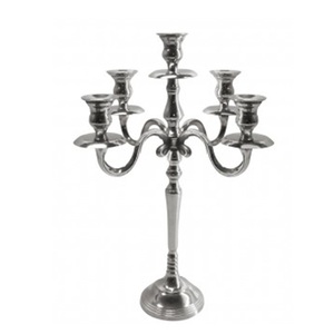 Latest Design <b>Silver</b> Candelabra with 5 Arms for Home Wedding Centerpieces Handmade <b>Candlestick</b> Holder for Lighting Decoration - Product Image 1