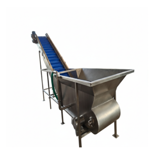 Laveuse à convoyeur continu automatique pour fruits et légumes, en acier inoxydable, machine de nettoyage pour la transformation alimentaire, système industriel - Product Image 1