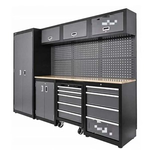 Banco de Trabajo Industrial con Ruedas de Acero Resistente, Gabinete para Herramientas Clásico, Capacidad de Carga de 300 kg, Dimensiones Personalizables, con Candado - Product Image 1