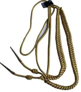Aiguillette Ceremonial Tejida a Mano con Cordón de Alambre de Oro Mylar Personalizado 2026 y Puntas Metálicas para Uniforme - Product Image 6