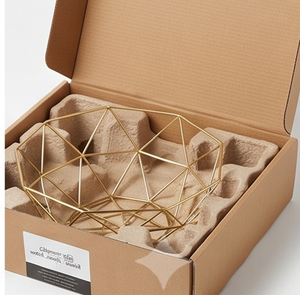 Cesta de Almacenamiento de Alambre Metálico Geométrico Premium, Diseño Moderno, Decoración para el Hogar, Color Dorado, Elegante Adorno para el Hogar - Product Image 5