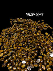 Cabujón de ojo de tigre natural calibrado forma mixta parte posterior plana piedra suelta al por mayor para la fabricación de joyas piedras preciosas - Product Image 2