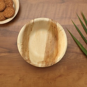 Assiettes élégantes en feuilles de palmier, vaisselle jetable écologique de qualité supérieure, forme ronde de 8 pouces, pour pizzas, sandwichs, compostable, pour les fêtes - Product Image 1