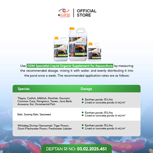 โปรไบโอติก GDM AquaGrow สำหรับบ่อปลา ปรับสมดุลน้ำและเพิ่มประสิทธิภาพการเกษตร - Product Image 3