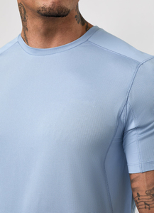 Camiseta deportiva de manga corta de secado rápido, corte regular, informal, de verano, para hombre, OEM, personalizada con logotipo. - Product Image 4