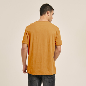 T-shirt décontracté pour homme de haute qualité, confortable, imprimé effet délavé, 100% coton, tendance - Product Image 1