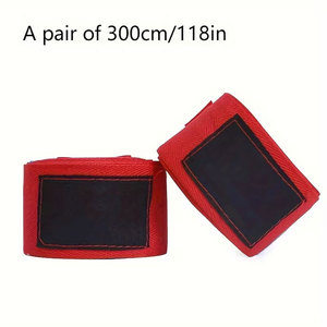 2 correas ajustables para muñeca para fitness, correas unisex de poliéster para levantamiento de pesas, bandas de entrenamiento gruesas con presillas para el pulgar, adecuadas para - Product Image 3