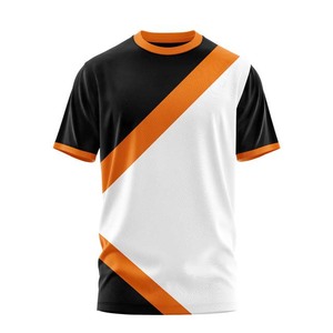 T-shirt personnalisé avec logo, 100% coton, imprimé numériquement, pour homme, coupe ample, style hip-hop, oversize, respirant, de haute qualité, bicolore - Product Image 6