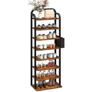 Unique Design Wooden <b>Shoe</b> Rack Organizer For Living Room <b>Storage</b> With Decorative Pattern And Stable Base <b>Shoe</b> Rack - Product Image 4