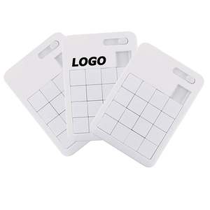 Porte-clés puzzle coulissant vierge à 16 grilles, jouet de casse-tête Hua Rong Dao imprimable UV pour cadeaux promotionnels avec logo personnalisé - Product Image 1