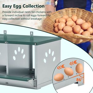 Nidi Metallici a 3 Scomparti Tipo H per Galline, Gabbie per Animali Tipo A Utilizzate per Allevamenti a Batteria e a Strati per la Produzione di Uova in Fattoria - Product Image 4