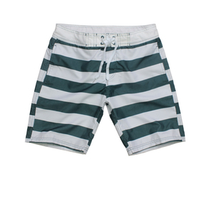 Red <b>White</b> Striped High Waist Front Logo Knitted Spandex/Polyester Breathable Comfortable Customizable Men's Drawstring <b>Shorts</b> - Product Image 1