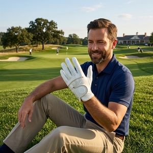 Gant de golf professionnel Injae pour main gauche en cuir Cabretta, toucher doux, flexible, respirant, performance extérieure, OEM ODM - Product Image 4